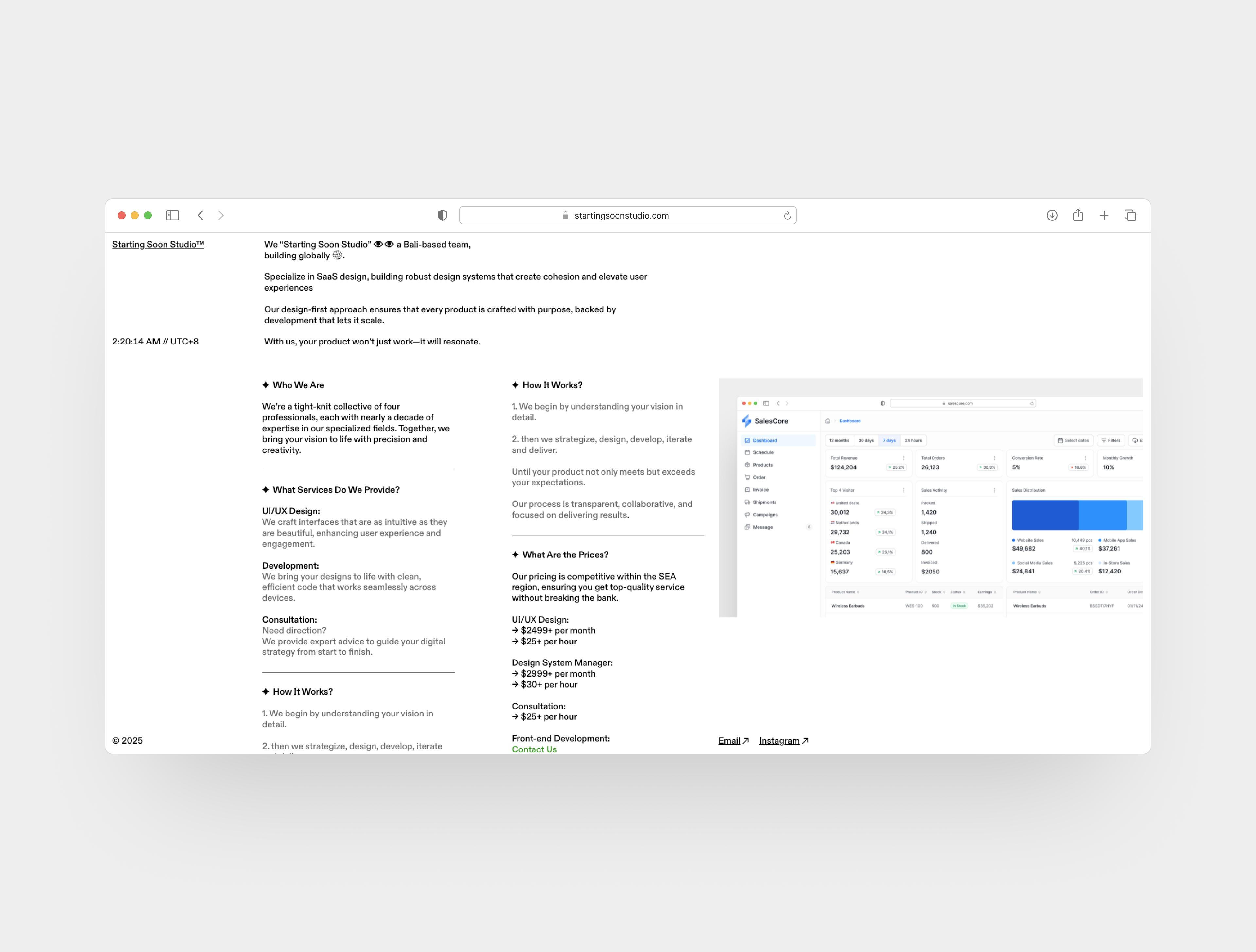 Example of Saa S + Ai UI/UX Design Expert
