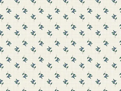 Summer Blueberry Pattern blueberry gingham illustration summer surfacepatterndesign