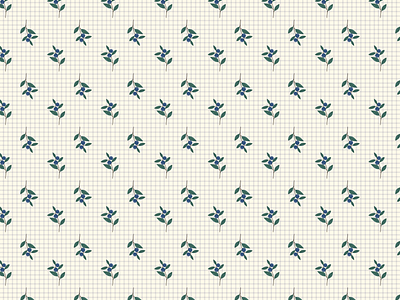 Summer Blueberry Pattern blueberry gingham illustration summer surfacepatterndesign