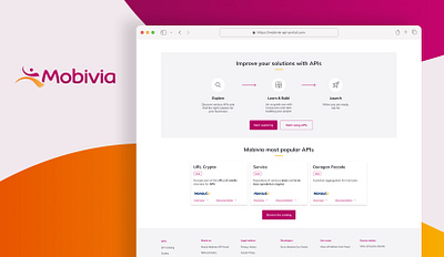 Mobivia - API portal api portal ui ux webdesign