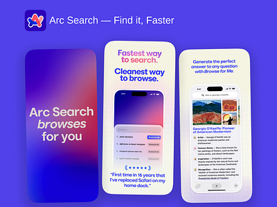 App Store screenshot inspiration from Arc - AppLaunchpad app app screens app store app store screenshot branding design mockup generator mockup tools ui