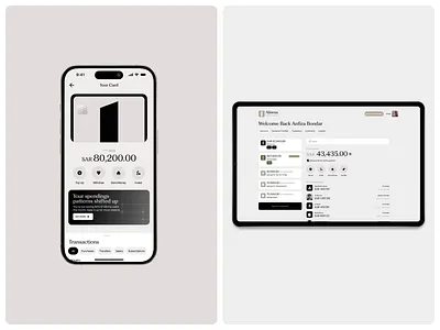 Alinma Bank — App Design & UX/UI. Cards Screen and Dashboard app design application bank cards design finance fintech minimal mobile app ui ux