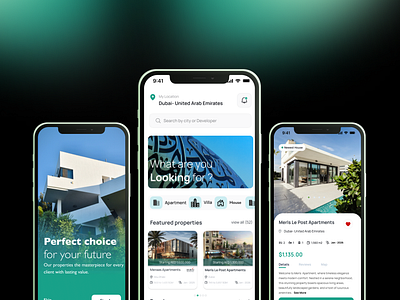 Property Hub mobile app animation branding ui