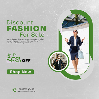 Fashion For Sale Design Post Template flyer graphic design