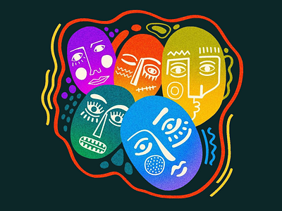 Fun with Faces art design art illustration character design characters colorful design editorial faces facial expression fun funwithfaces happy heads illustration illustrator people person sad shape vector