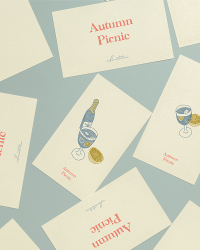 Autumn Picnic🍂🍋 branding logo menu paperitem