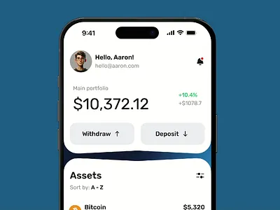 Crypto Wallet iOS Mobile App app design crypto ios prototyping ui ux wallet web design