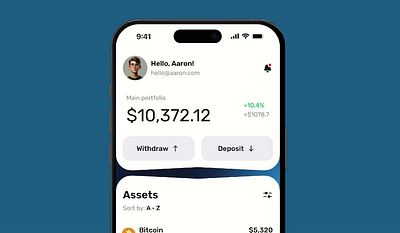 Crypto Wallet iOS Mobile App app design crypto ios prototyping ui ux wallet web design