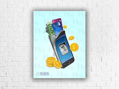 Professional poster design advertising design design for fast food digital bank electronic bag financial markets minimal design mobile bank poster professional graphic artist professional poster design somaye esmaeili