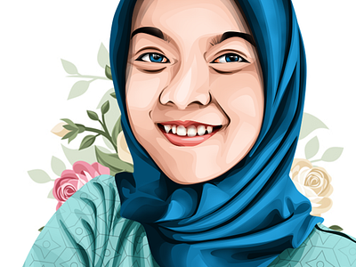 Hijab Portrait Vexel Illustration branding design graphic design illustration vector art vexel vexel art vexelart