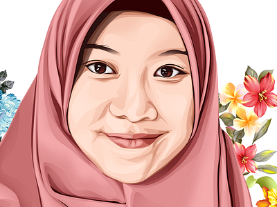 Hijab Portrait Vexel Illustration branding design graphic design illustration logo ui vector art vexel vexel art vexelart