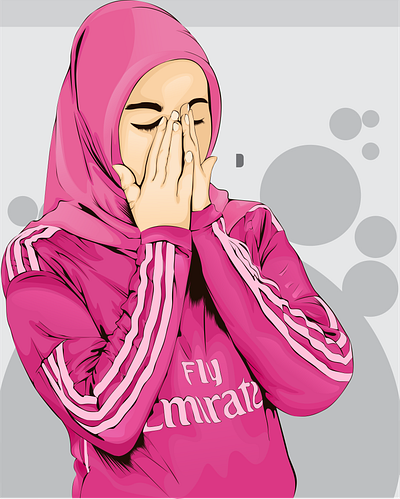 Hijab Portrait Vexel Illustration branding design graphic design illustration ui vector art vexel vexel art vexelart