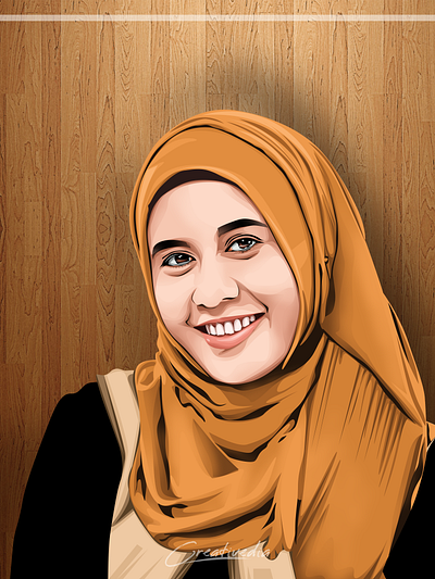 Hijab Portrait Vexel Art Illustration branding design graphic design illustration vector art vexel vexel art vexelart