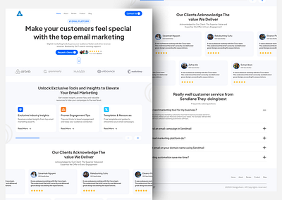 Email Marketing Landing Page Design b2b business campaign crm email email marketing landing page mailing management marketing marketing automation marketing landing page marketing website product design saas saas landing page send email ui design web web design