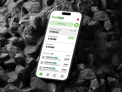 Invoice Financing mobile app clean collection creative dark ui design finance fintech graphic design invoice minimal modern design payment product simple template transaction ui uidesign uxdesign white