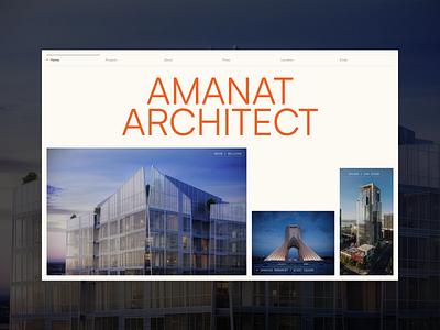 Amanat Architect Design Concept architect architecture design grid hero home minimalist page web website