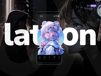 Latoon: App de mangas y webcomics por artistas latinos android anime app branding design figma graphic design logo manga mobile ui ux webtoon