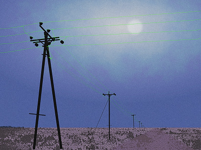 parallel archaic desert doodle illustration infrastructure noise power lines shunte88 transmission lines vector