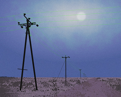 parallel archaic desert doodle illustration infrastructure noise power lines shunte88 transmission lines vector