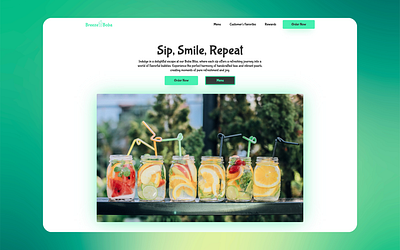 Breeze🧋Boba | Boba Shop Website animation boba boba shop branding bubble tea design landing page minimalistic modern responsive ui website website design