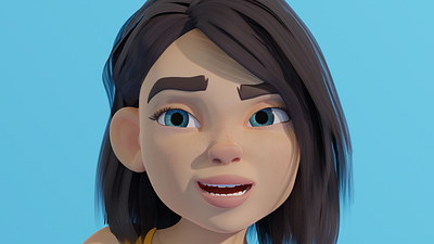 Jo - Cartoon 3D Character 3d 3d character character design design duculet emilia cristina face expression modelling 3d morph dhape zbrush