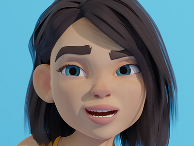 Jo - Cartoon 3D Character 3d 3d character character design design duculet emilia cristina face expression modelling 3d morph dhape zbrush