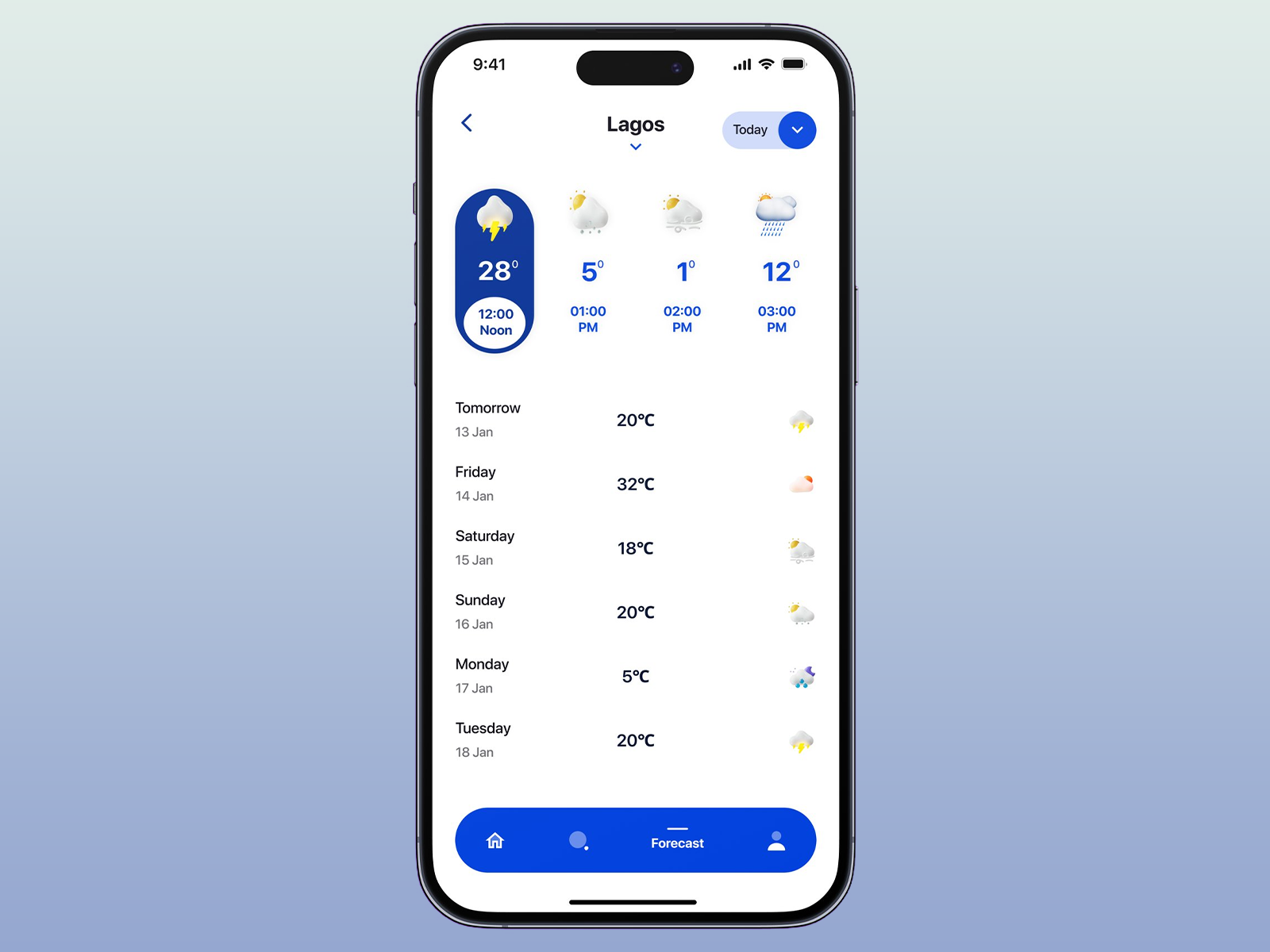 Weather App UI Design by Alex Webster on Dribbble
