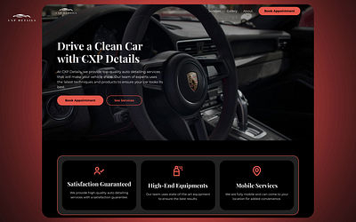 CXP Details 🚗 | Auto Detailing Website auto detail auto detailing auto detailing website automotive detailing bold minimalistic modern ui website design