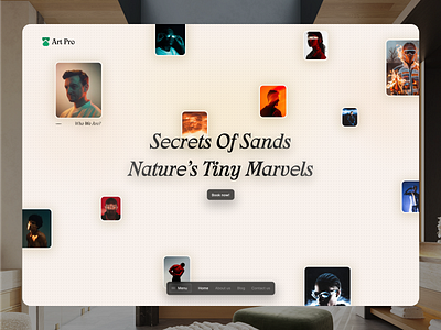 Art Pro | Landing page {WIP} animation app art work bento branding concept design graphic design hero illustration landing page logo minimal motion nft ui uiux ux website