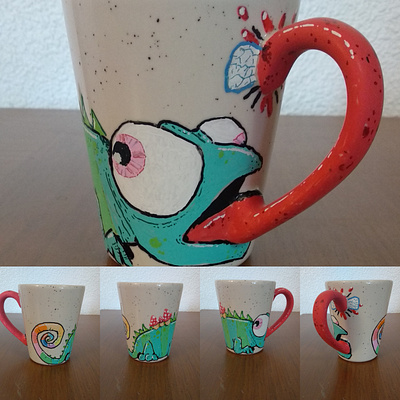 Tazas / Mugs acrylic design drawing merchandise product design