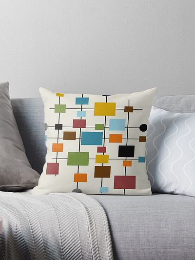 Mid-Century Modern 1.3 1950s 1960s atomic era colorful eames era geometric mid century modern midcentury midmod modern mondrian style pattern rectangles retro shapes squares surface pattern surface pattern design vintage