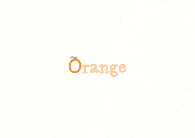 Orange | Typographical Poster fruit graphics illustration minimal poster serif simple text typography word