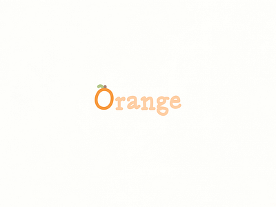 Orange | Typographical Poster fruit graphics illustration minimal poster serif simple text typography word