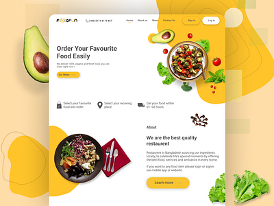 Restaurant Website app branding design graphic design illustration logo ui uiux ux web design website