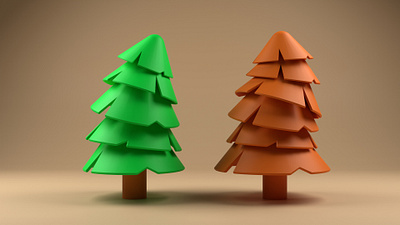 Stunning 3D Tree Models in Green and Autumn Orange 3d rendering portfolio 3d tree models anuhas sathsara design autumn tree design dribbble 3d portfolio green and orange trees minimalist 3d design modern 3d graphics nature inspired 3d models seasonal 3d art