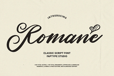 Romane | Classic Handwritten Script Font flowers free font invitation lettering script font signature wedding