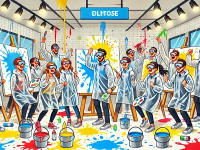 Splatter Paint Room: The Bay Area Worth It For Corporate Events. graphic design poster design social media post