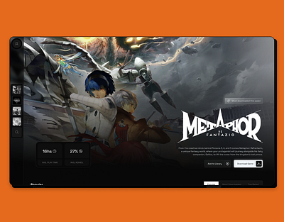 Game Launcher - Home game gaming graphic design steam ui ui ux web design