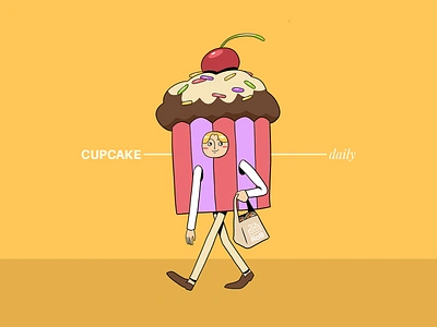 Cupcake Daily adobe animation artist cartoon character cartoon design character character design colorful culinary food character graphic design handdrawn illustration illustrator