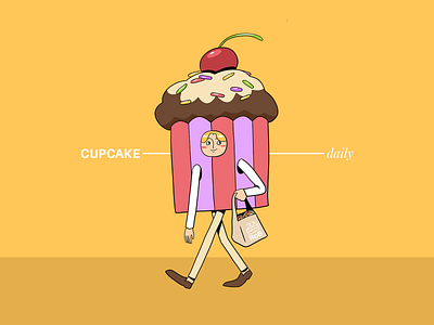 Cupcake Daily adobe animation artist cartoon character cartoon design character character design colorful culinary food character graphic design handdrawn illustration illustrator