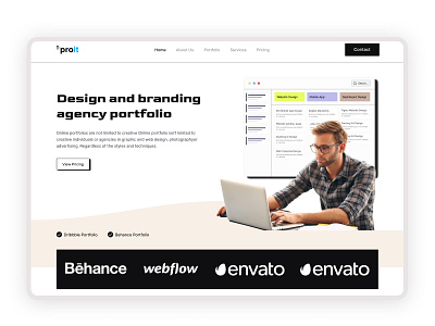 Website on agency portfolio app design dashboard design figma mobile app saas ui user interface ux website