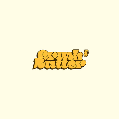 crush butter branding brandmark lettering logo logotype peanut butter typography wordmark