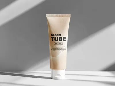Cosmetic cream tube mockup cosmetic tube mockup