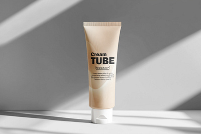 Cosmetic cream tube mockup cosmetic tube mockup