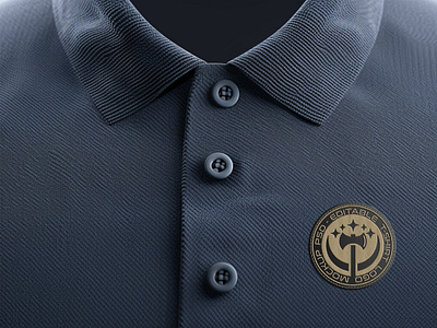 PSD editable embroidery logo effect mockup on polo shirt design mockup