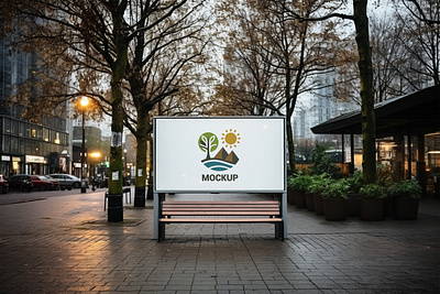 Outdoor Billboard mockup banner mockup billbaord mockup outdoor banner mockup outdoor billbaord street banner street banner mockup