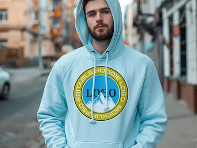 Editable Hoodie Logo Mockup apparel mockup