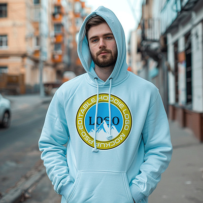 Editable Hoodie Logo Mockup apparel mockup