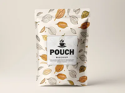 Food supplement pouch packaging mockup supplement