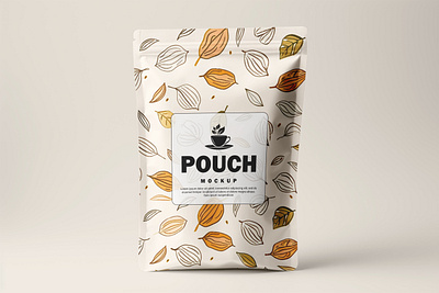 Food supplement pouch packaging mockup supplement